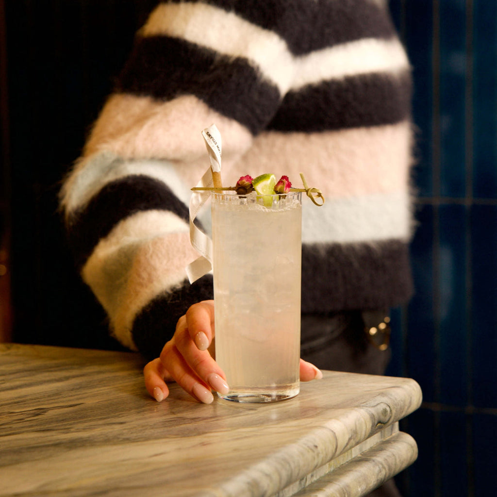 Bormioli Rocco Exclusiva Tom Collins Glasses - Set of 12, Laser Cut Thin Rim, Secure Edge Thermal Strong Rims - 16oz Star Glass Tumblers for Cocktails, Water & Beverages, Made in Italy, Lead-Free