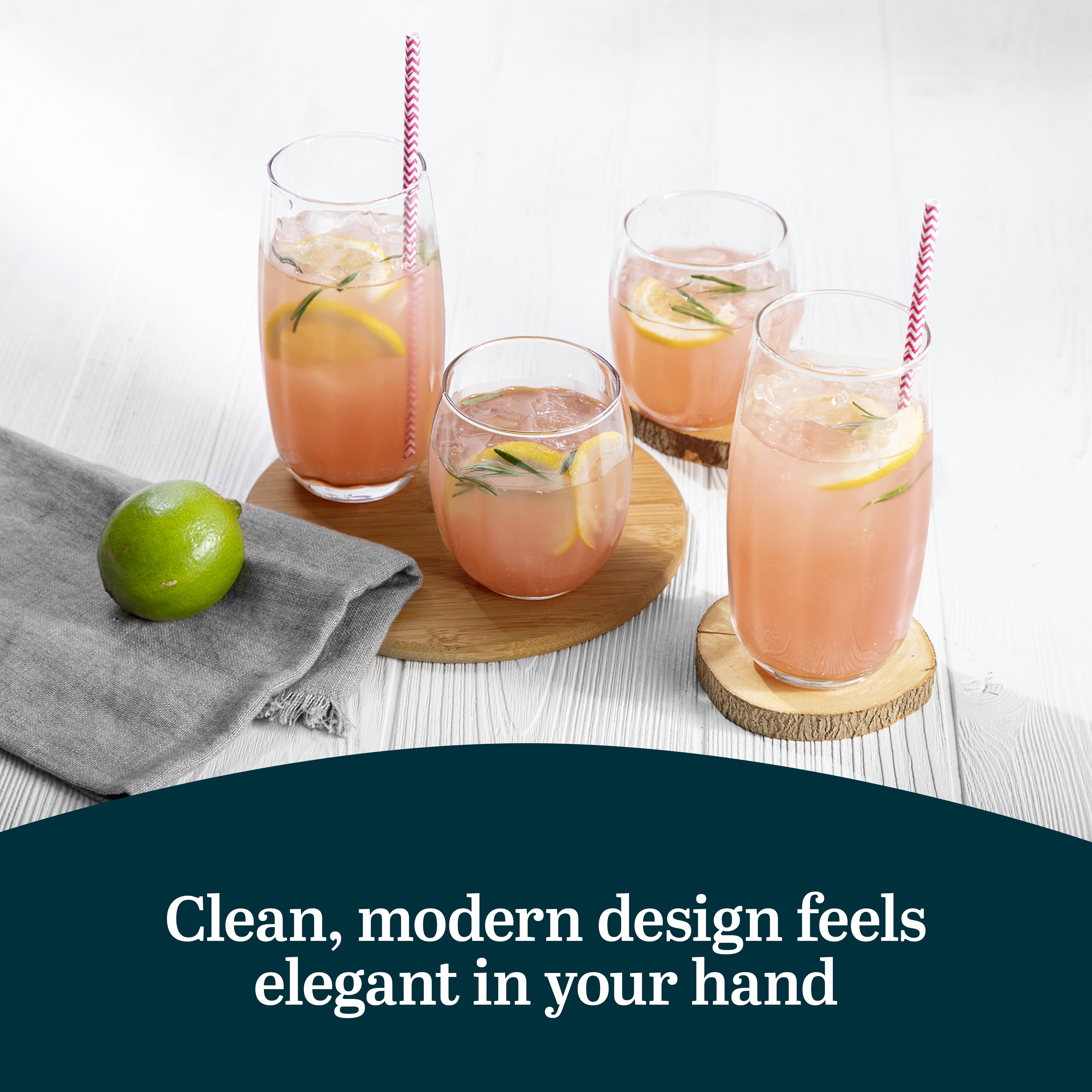 Libbey Samba Tumbler and Rocks Glasses Set of 16, All Purpose Everyday Drinking Glasses Set, Dishwasher Safe Kitchen Glassware Set for Holidays Events