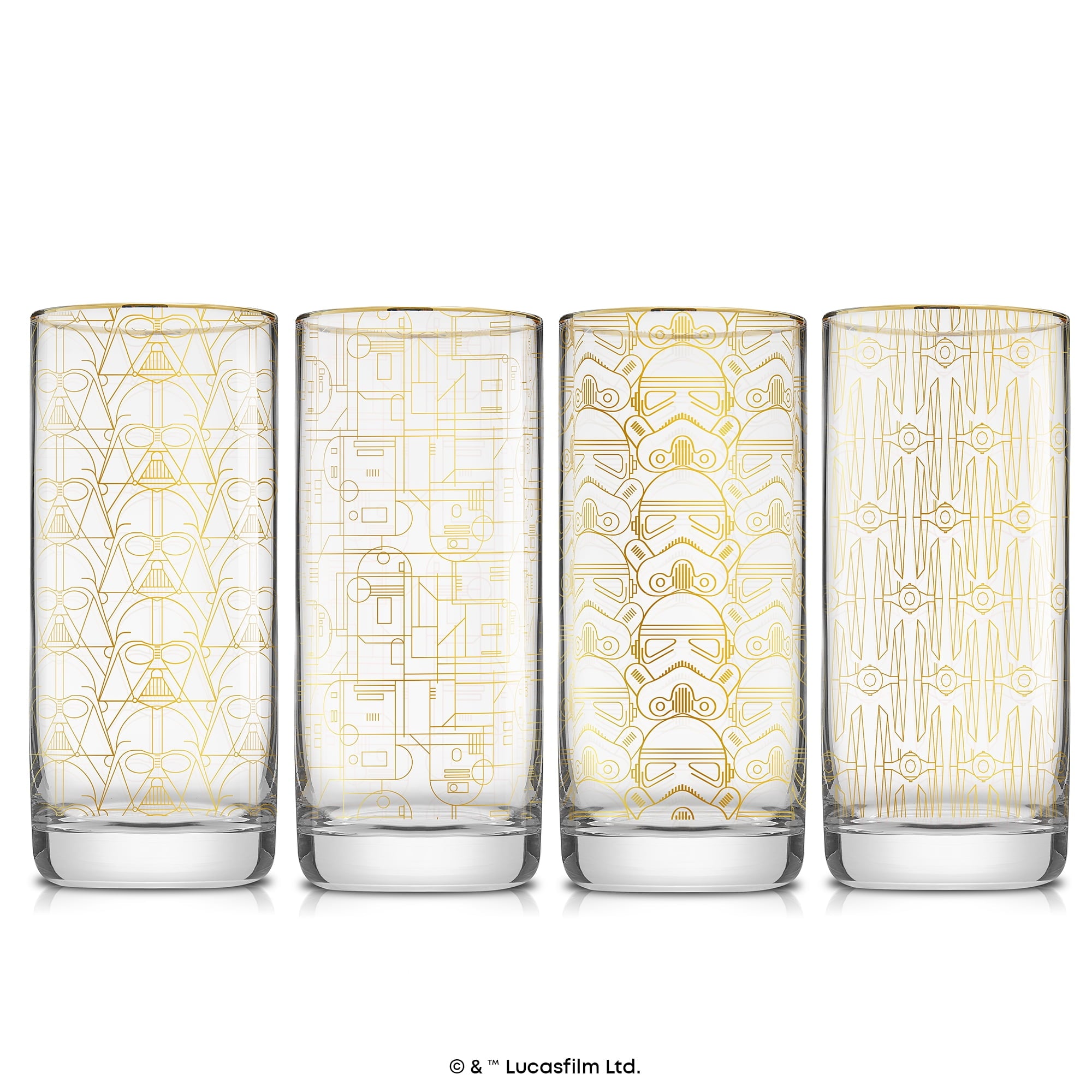 Star Wars™ Limited Edition Deco Collection Tall Glasses, Set of 4